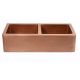 Handcrafted Copper Double Mount Kitchen Sink Dual Basin